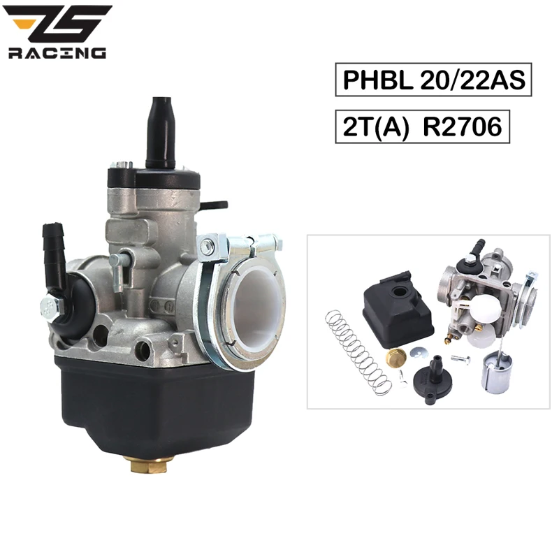 ZS Racing 20 мм 22 карбюратор Dellorto PHBL 20AS/22AS 2T(A) R2706/R2707 для двухтактных мотоциклов Biland 250