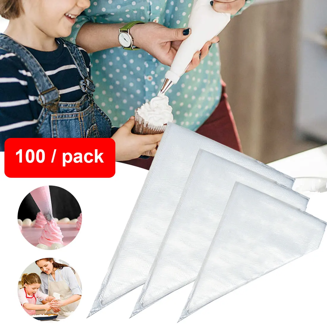 100/200 шт одноразовые Кондитерские мешки украшение для торта кухня глазурь Еда