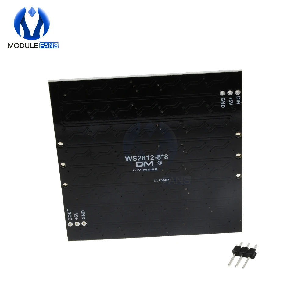 WS2812 5050 64 разрядный RGB светодиодный светильник Модуль квадратный WS2812B 8*8 разрядные