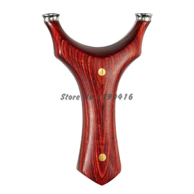 

Stainless steel + solid wood patch slingshot traditional flat leather hunting catapult outdoor entertainment shooting bow
