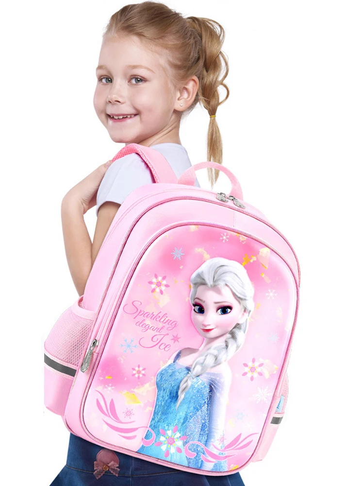 

Disney Frozen Large Capacity Backpack Princess Elsa Waterproof Travel Bag Children's Schoolbag Handbag Cute Girl Shoulder Bags