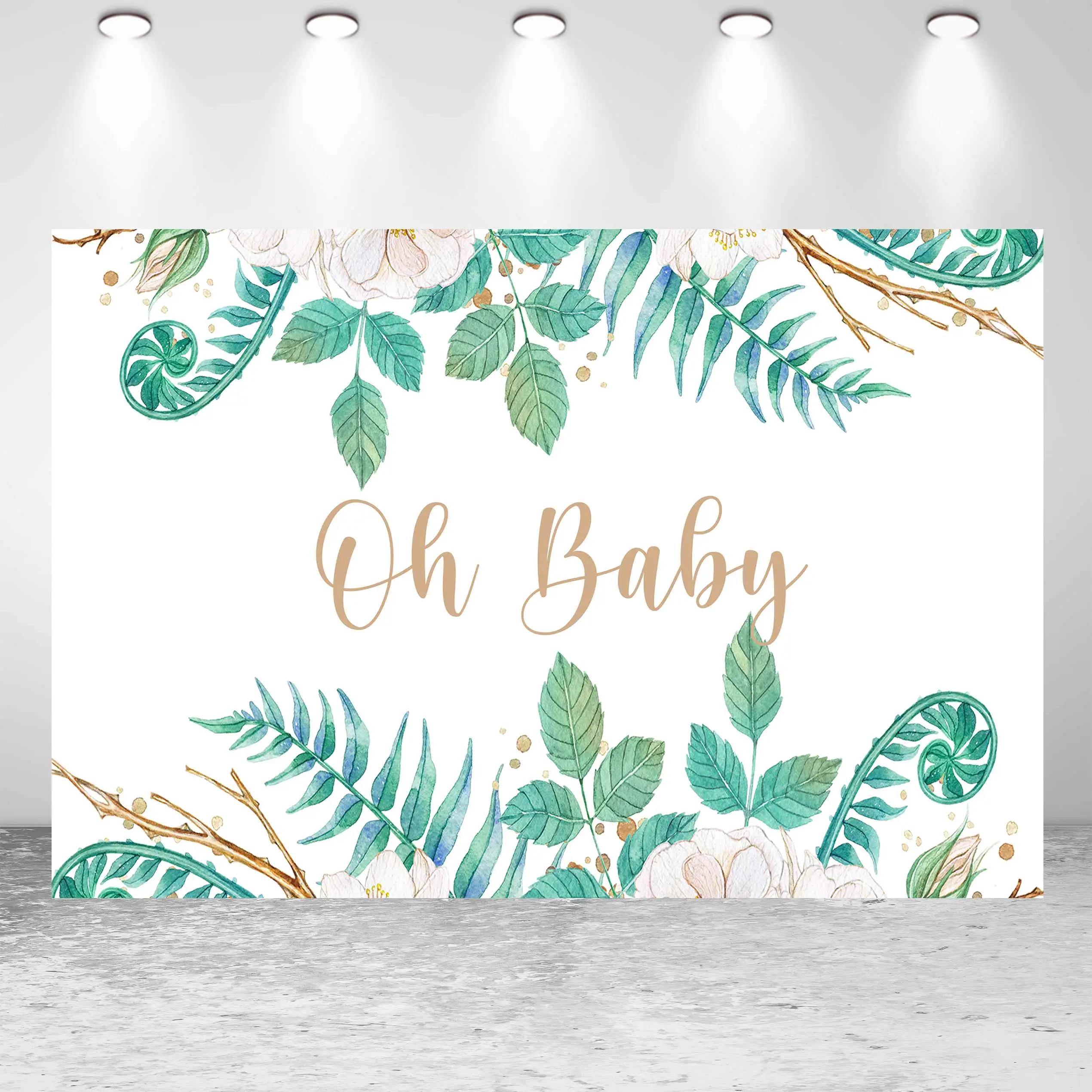 NeoBack день рождения детский душ Акварельные Цветы Красочный розовый DIY