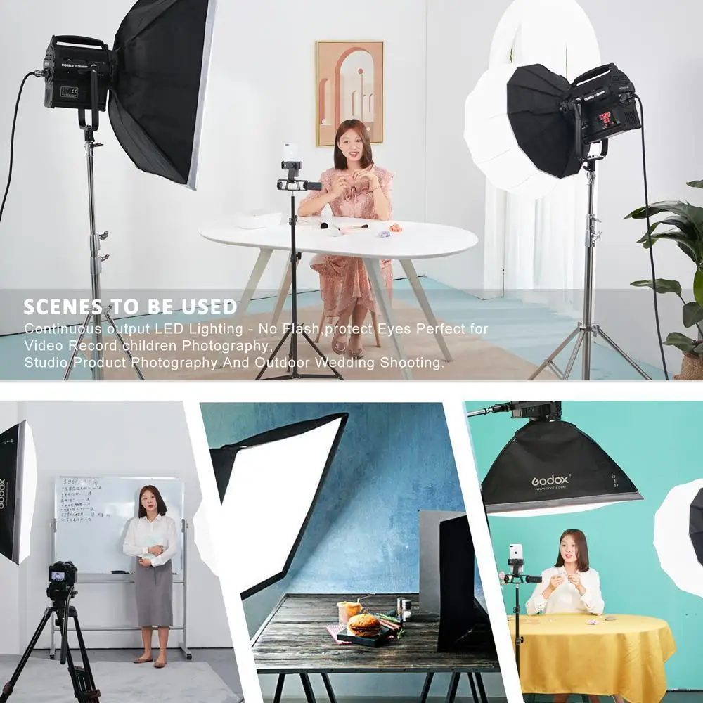 

200W Led Light Studio Video Yidoblo F-2800RP Daylight 5500K Live Stream Lamp Shoot Lamp Spotlight DMX Remote Control Cold Light