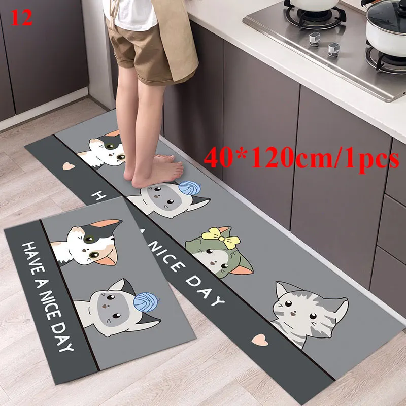 

Domestic Non-slip Kitchen Carpet Cartoon Bedroom Door Carpets Door Mats Bathroom Floor Mats Absorbent Animal Floor Mats