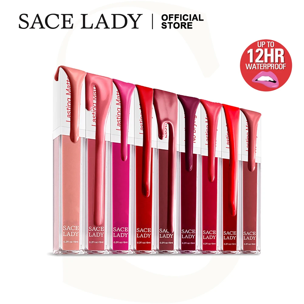 

SACE LADY Liquid Lipstick Matte Makeup Long Lasting Lip Tint Make Up Nude Lip Stick Set Waterproof Liptint Cosmetics Wholesale
