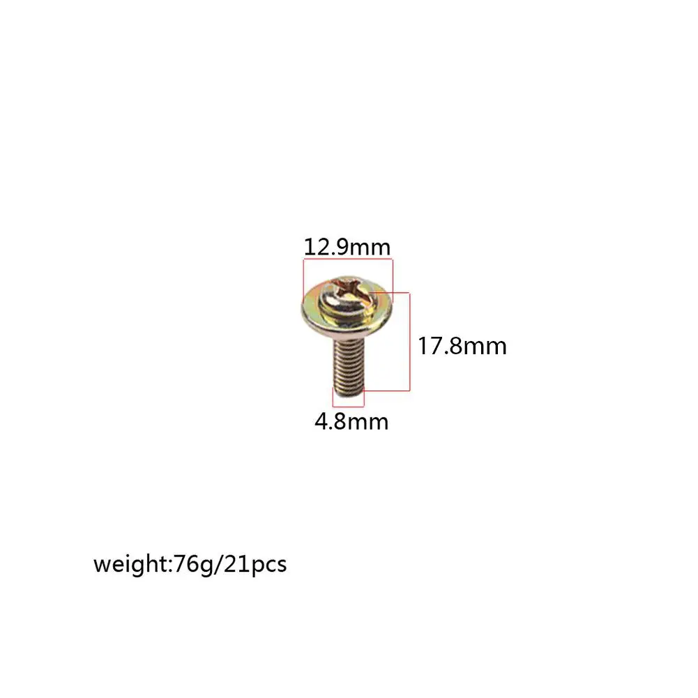 

21pcs/set Single End Drum Lugs Screws Golden Brass Phillips Screws for Fixing Drum Parts Music Instrument Accessories