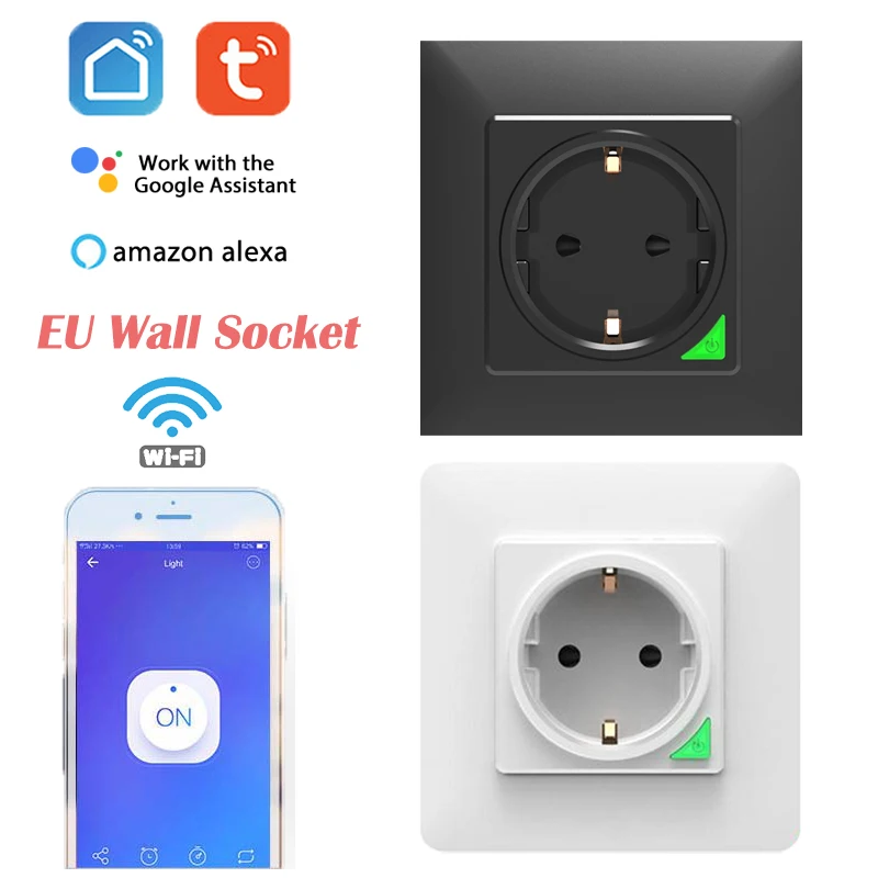 

Смарт-розетка Tuya, 16 А, Wi-Fi, с управлением через приложение