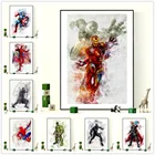 Мстители, Marvel, искусство, Железный человек, потрескавшийся фон, Настенный декор, картины для домашнего декора