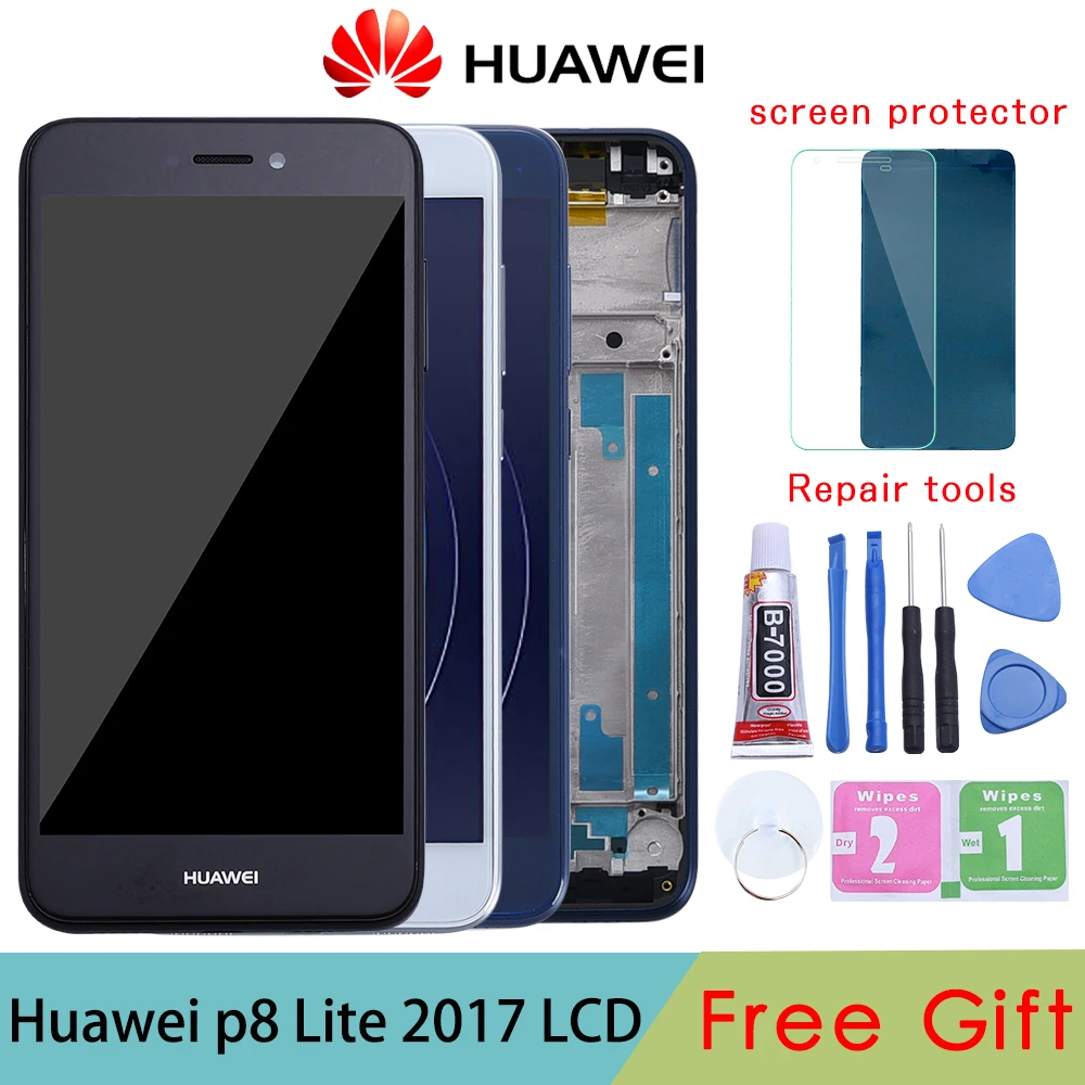 Huawei P9 Lite, ЖК-дисплей, сенсорный экран, дигитайзер для huawei P9 Lite, ЖК-дисплей с рамкой P8 lite PRA LA1 LX1 LX2 LX3