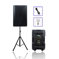 4500w powered 15 inch 4 ohm dsp speaker system active stage party pa speaker audio karaoke speaker tripod stand sdsp 15sss 018