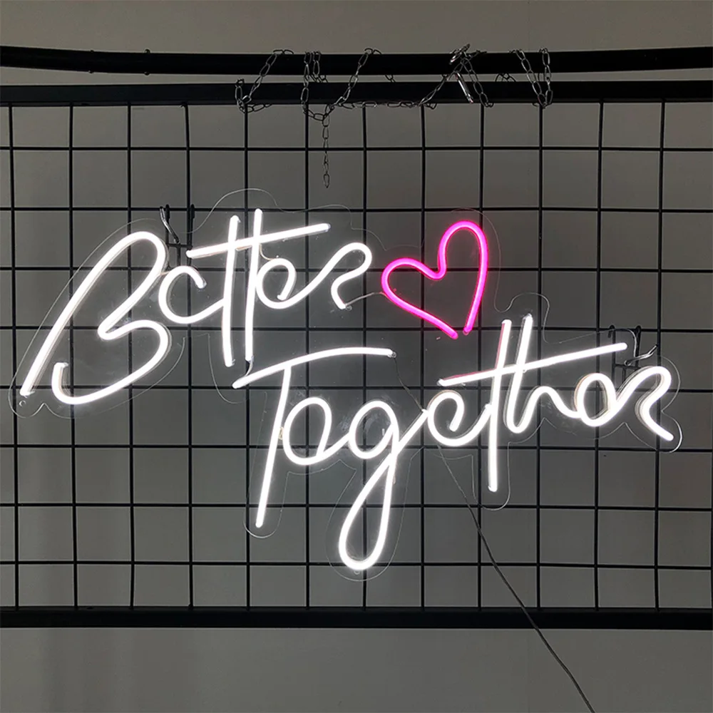 Neon Sign Better Together Neon Led Light Room Decoration Neon Light Sign Wall Decor Party Wedding Decoration Neon Strip