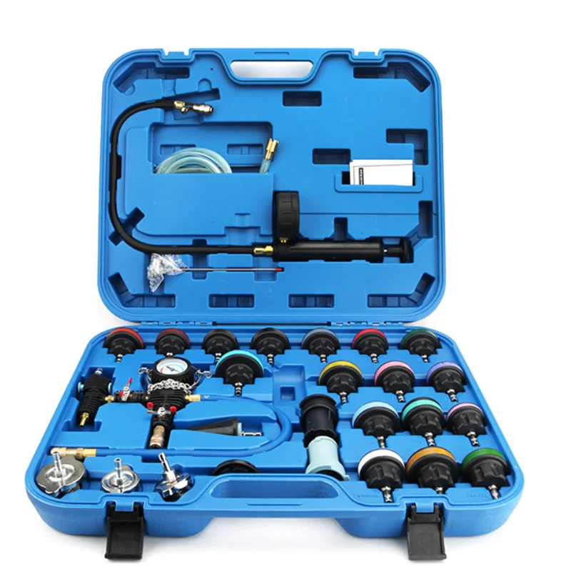 

28Pcs Car Water tank leak detector Test Detector Set Pressure Tester Radiator Cooling System Vacuum Type Leak detection filling