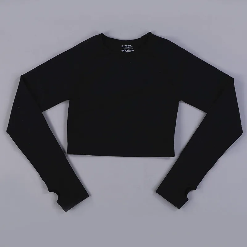 2020 New Seamless Yoga Shirts Crop Top Long Sleeves Sport T-Shirts for Women Fitness Gym Bra Workout Tops Winter | Спорт и