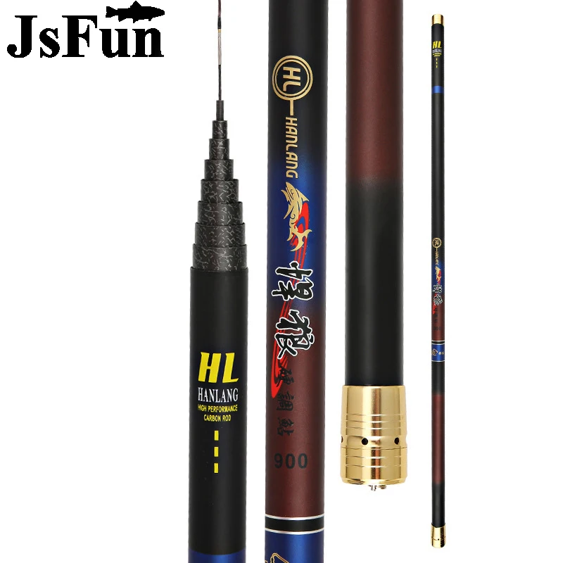 Телескопическая удочка из углеродного волокна сверхтвердая Удочка 8/9/10/11/12/13/14/15 м