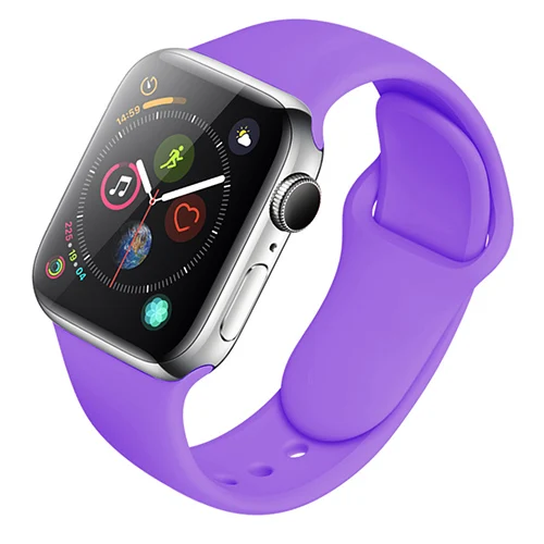 Силиконовый ремешок для Apple Watch 38 мм 42 мм спортивный браслет резиновый ремешок для Iwatch 5 4 44 мм 40 мм для Apple Watch 3 2 1 - Цвет ремешка: color 26
