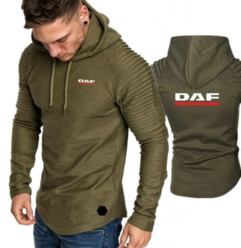 

NEW DAF Print Hoodie Men Hooded Pullover Sweatshirts Oversized Harajuku autumn winter thick fleece Hoodie Sweatshirt