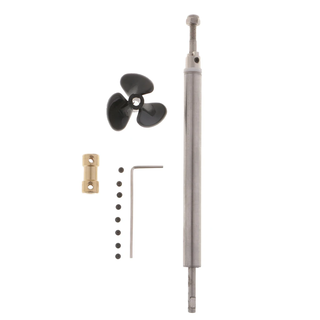 

Stainless Steel 4mm Shaft System with Propeller for RC Boats Ships Parts