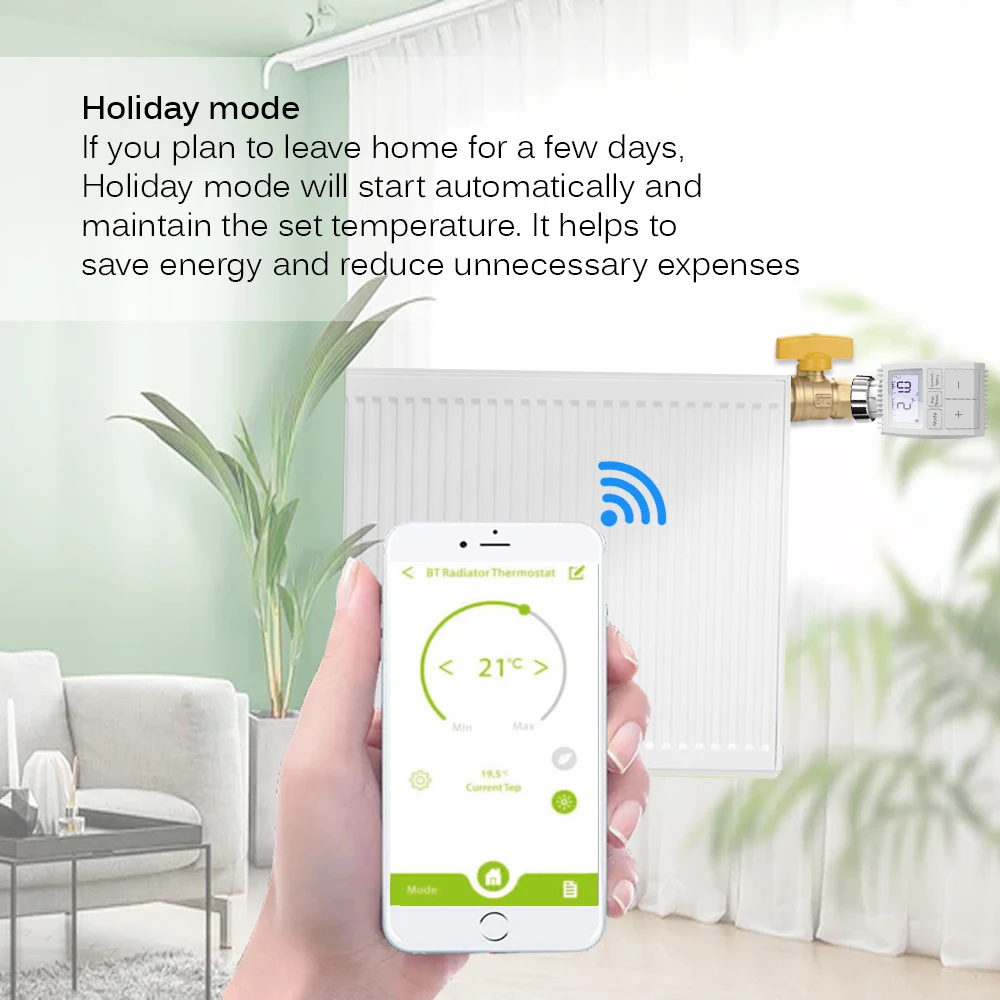 Привод радиатора Tuya Smart ZigBee программируемый термостатический клапан с