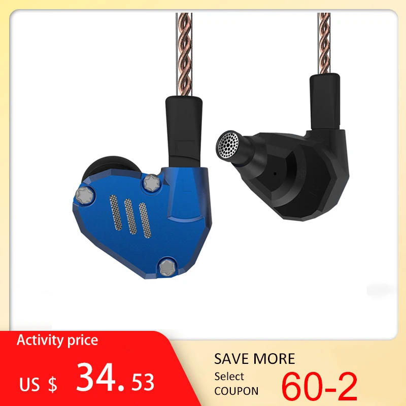 KZ ZS7 наушники 4BA + 1DD гибридные в ухо HIFI бас гарнитура DJ монитор ZS6 AS10 ZST ED16 для