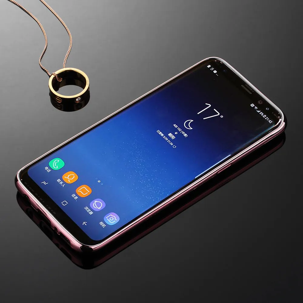 Красивый блестящий гальванический блеск Чехол для телефона samsung Galaxy S7 edge S8 Plus