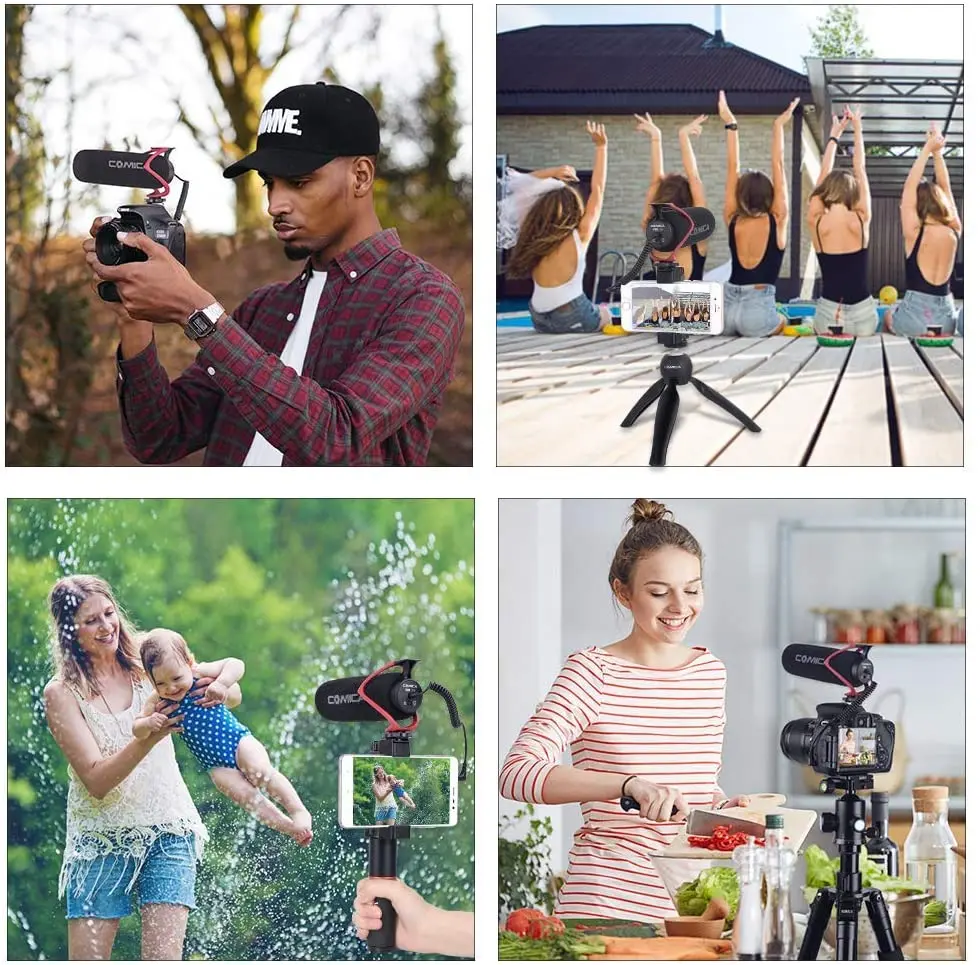 comica cvm v30 lite video microphone super cardioid condenser on camera shotgun microphone for nikon canon sony huawei mic free global shipping