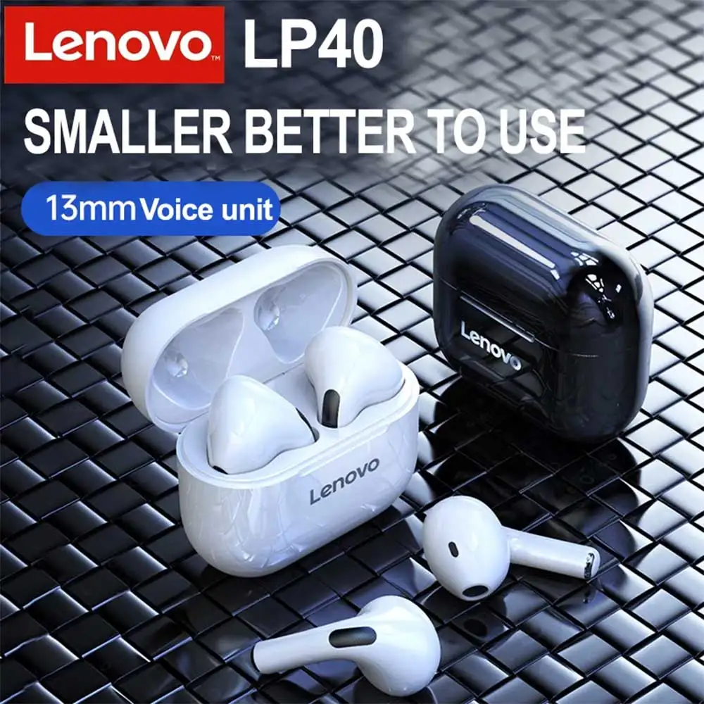 

Original Lenovo LP40 Wireless Headphones TWS Bluetooth Earphones Touch Control Sport Headset For Android For Xiaomi Smartphone