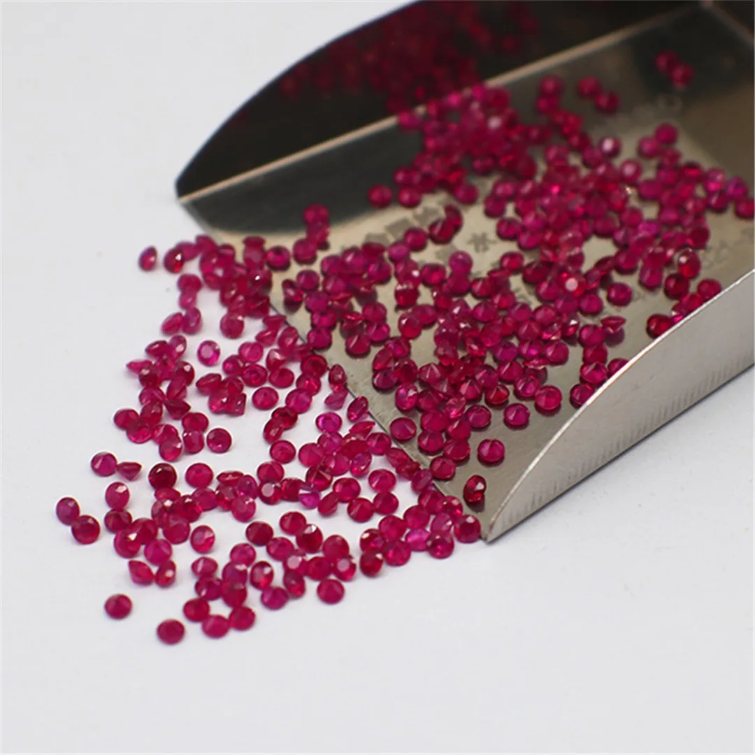 Natural Unburnt Ruby Round Loose Bare Gem 3A Level 2mm Man Woman Jewelry DIY Ring Earrings Valet Inlay Wholesale