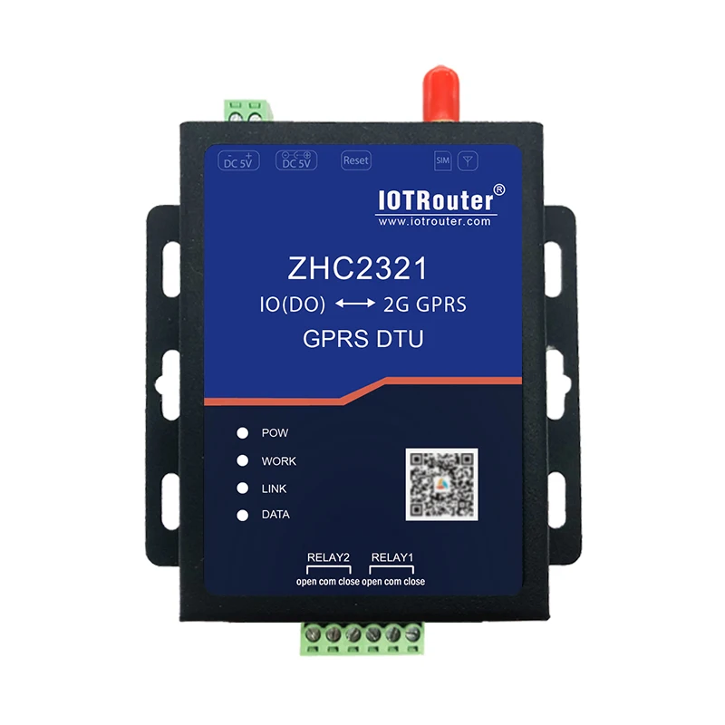 Реле делает переключение на GPRS/2G модуль DTU беспроводной передачи данных 2 способ IO