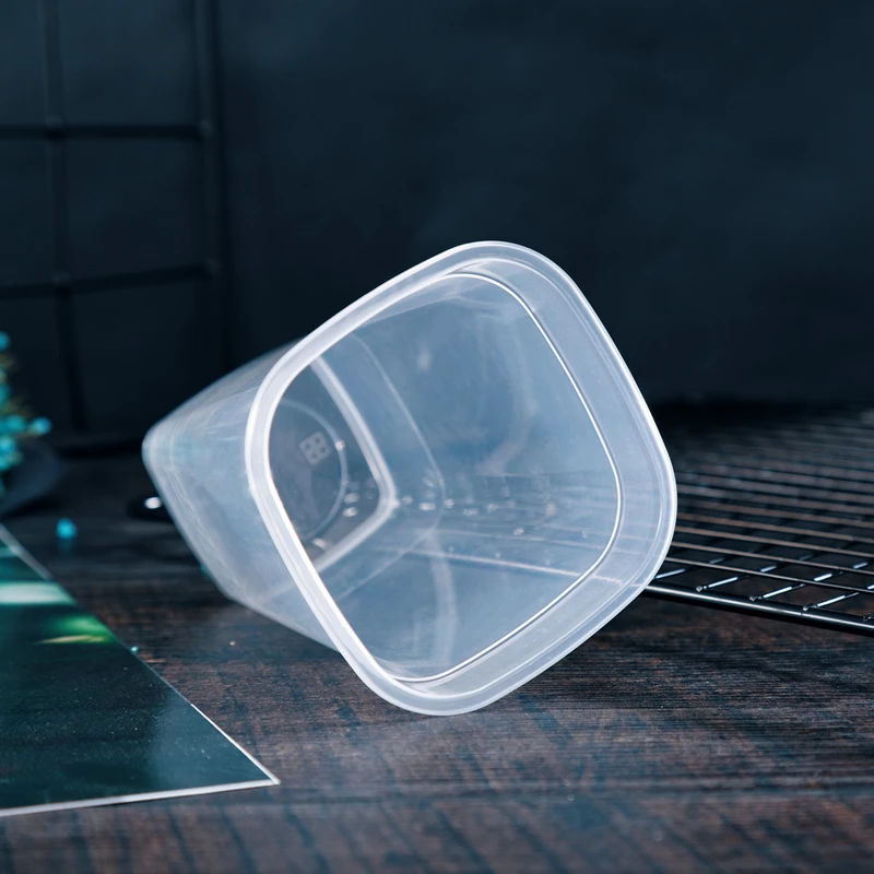 50 шт. одноразовые квадратные красные чашки для молока и чая 500 мл|Одноразовые