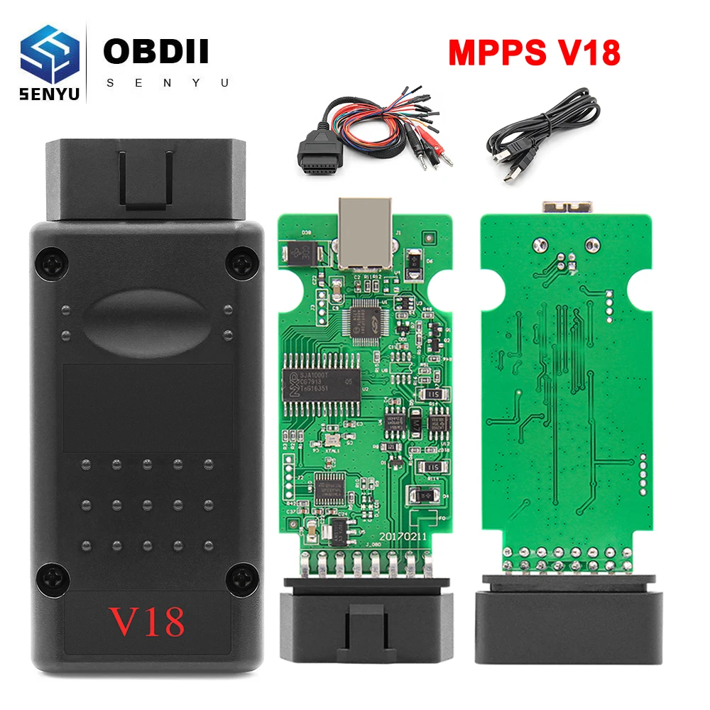 MPPS V18 ECU чип тюнинг интерфейс Авто OBD 2 OBD2 для EDC15 EDC16 EDC17 Многоязычный CAN