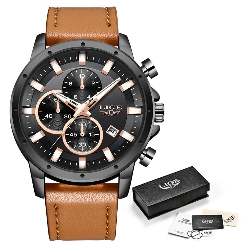 Relojes Hombre LIGE New Mens Watches Waterproof Man Clock Top Brand Luxury Army Military Retro Sport Male Quartz Watch Men Gift | Наручные