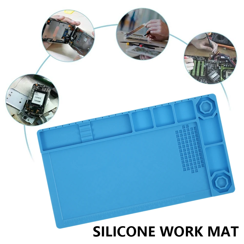

Heat Insulation Working Mat Soldering Station Iron Phone Computer Repair Mat Magnetic Heat-resistant Insulator Platform