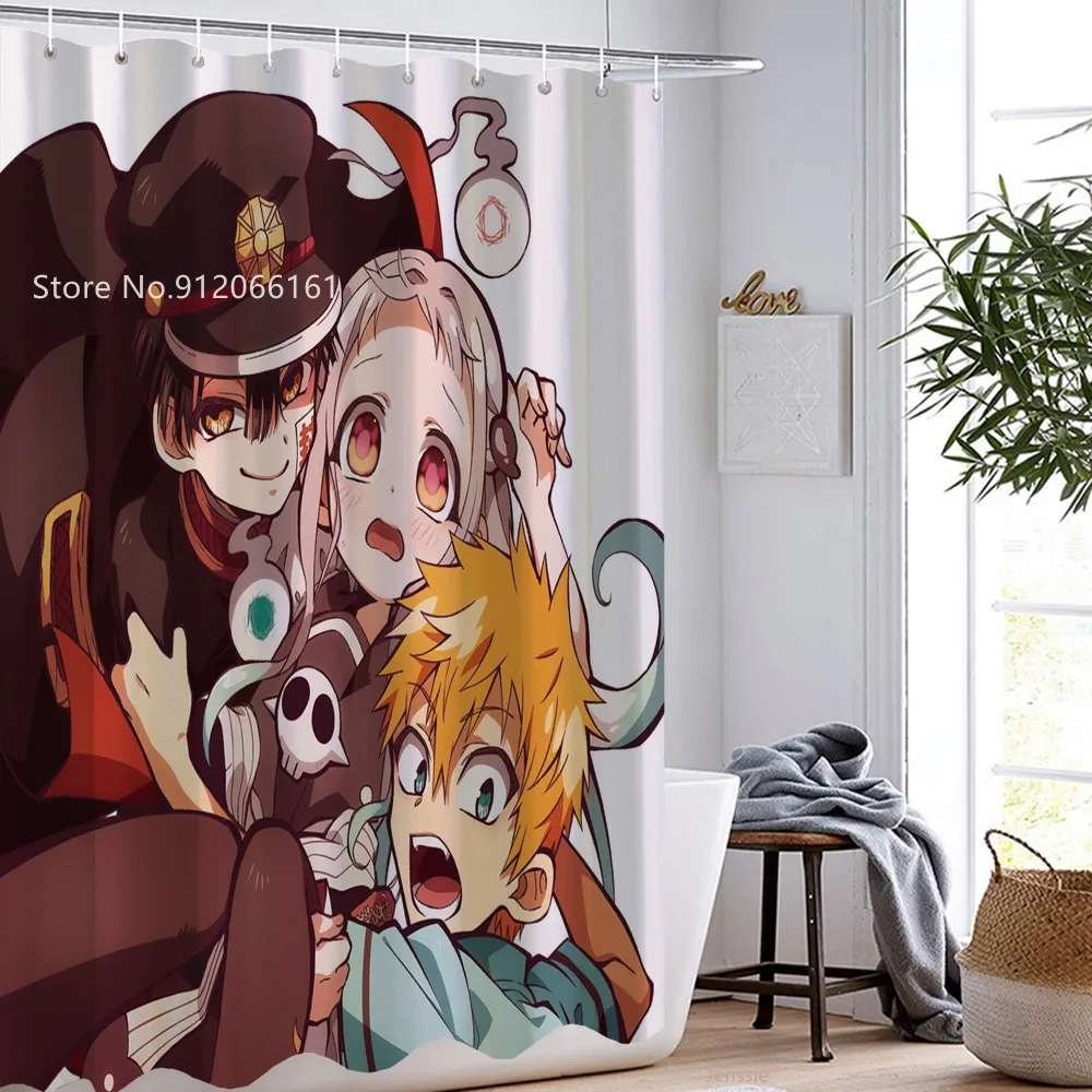 

Toilet-Bound Hanako-Kun Shower Curtain 3D Print For Children Kids Bathroom Curtain Japan Anime Bathtub Hanging Curtains Decor