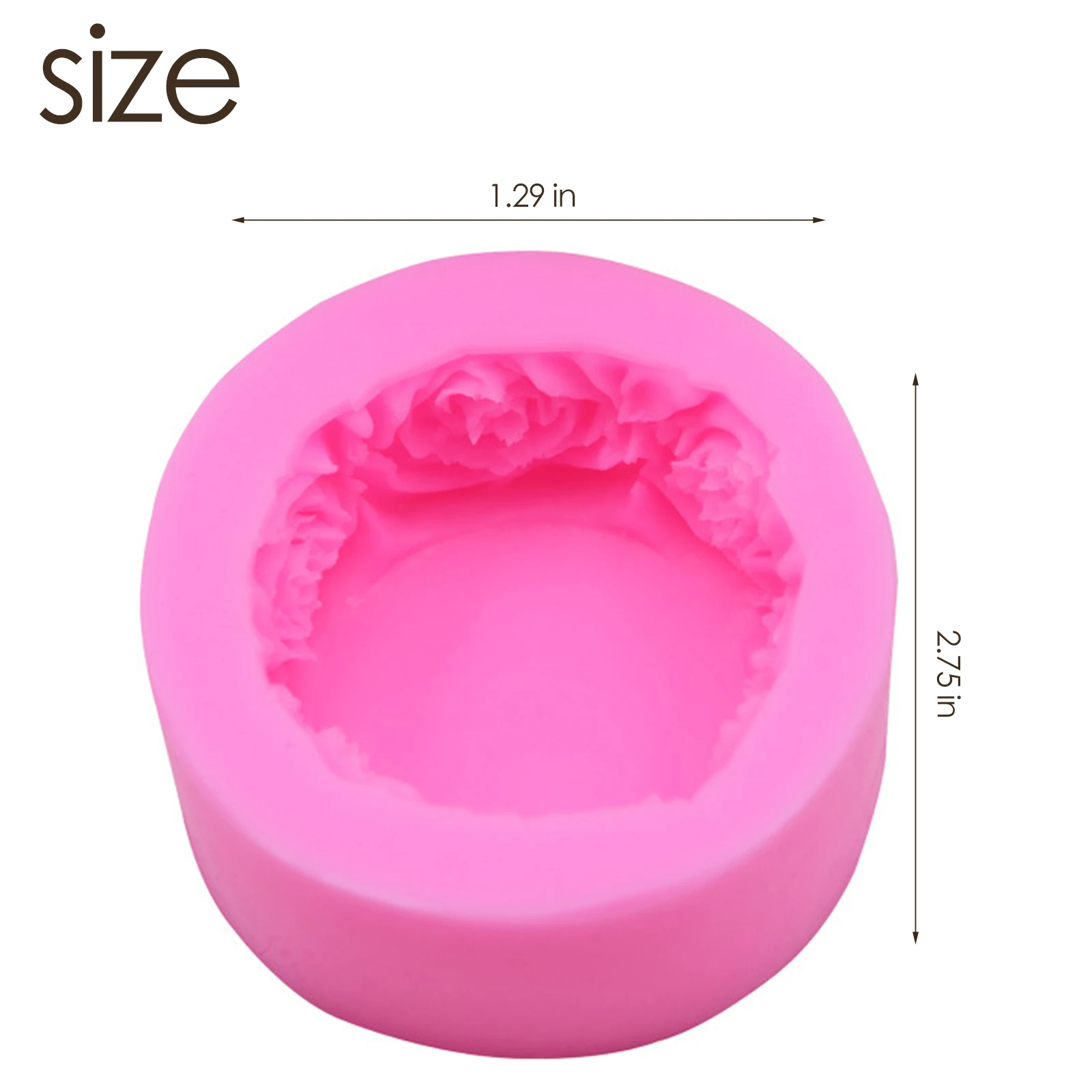 

3D Round Rose Flowers Shape Silicone Soap Mold DIY Handmade Soap Molds Fondant Cake Candle Making Supplie Craft Decoration