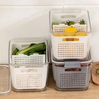 Многофункциональная Корзина для хранения в кухонном холодильнике, вместительная специальная герметичная коробка для овощей и фруктов