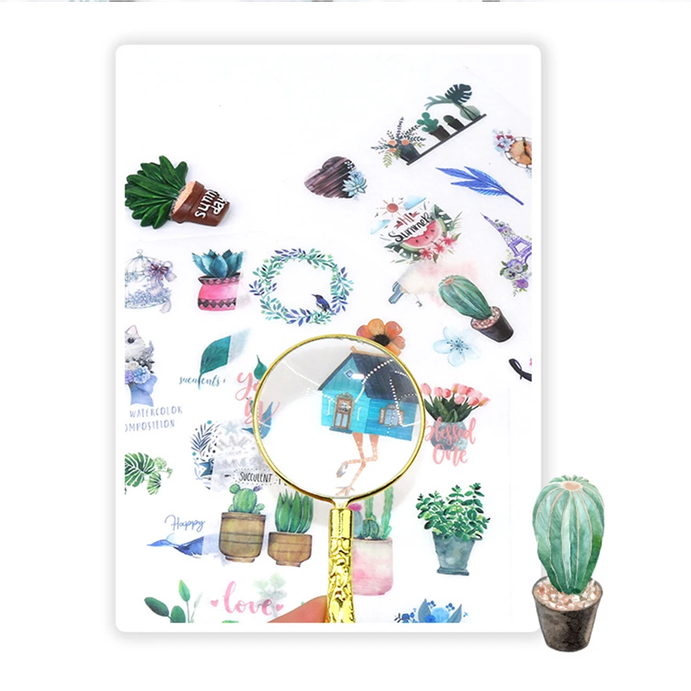 6 шт./компл. небольшой свежий ручной учётной записи наклейки на стену Европейский