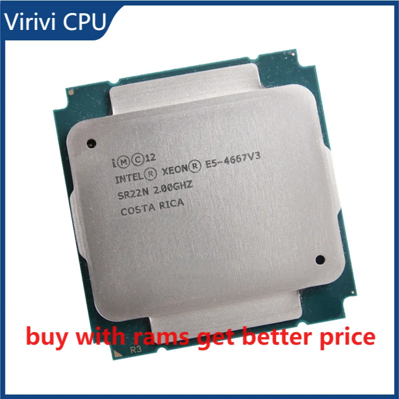 

E5-4667V3 Official Verasion Intel Xeon CPU Processor 2.0Ghz 16-Core 40M 3TPD 135W FCLGA2011-3 For X99 Motherboard