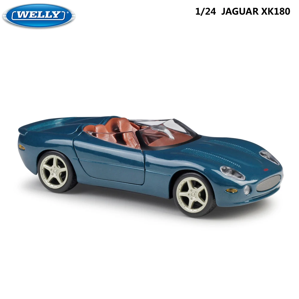 Модель автомобиля WELLY в масштабе 1:24 JAGUAR XK 180 модель литая игрушечные автомобили из