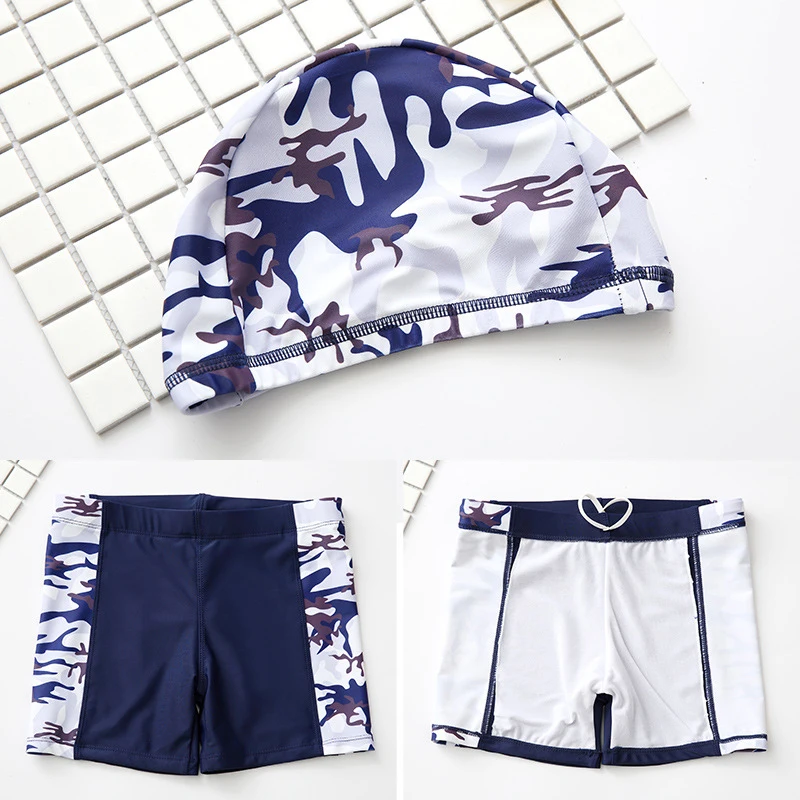 Купальный костюм для мальчиков комплект из 3 предметов: шляпа + рубашка шорты