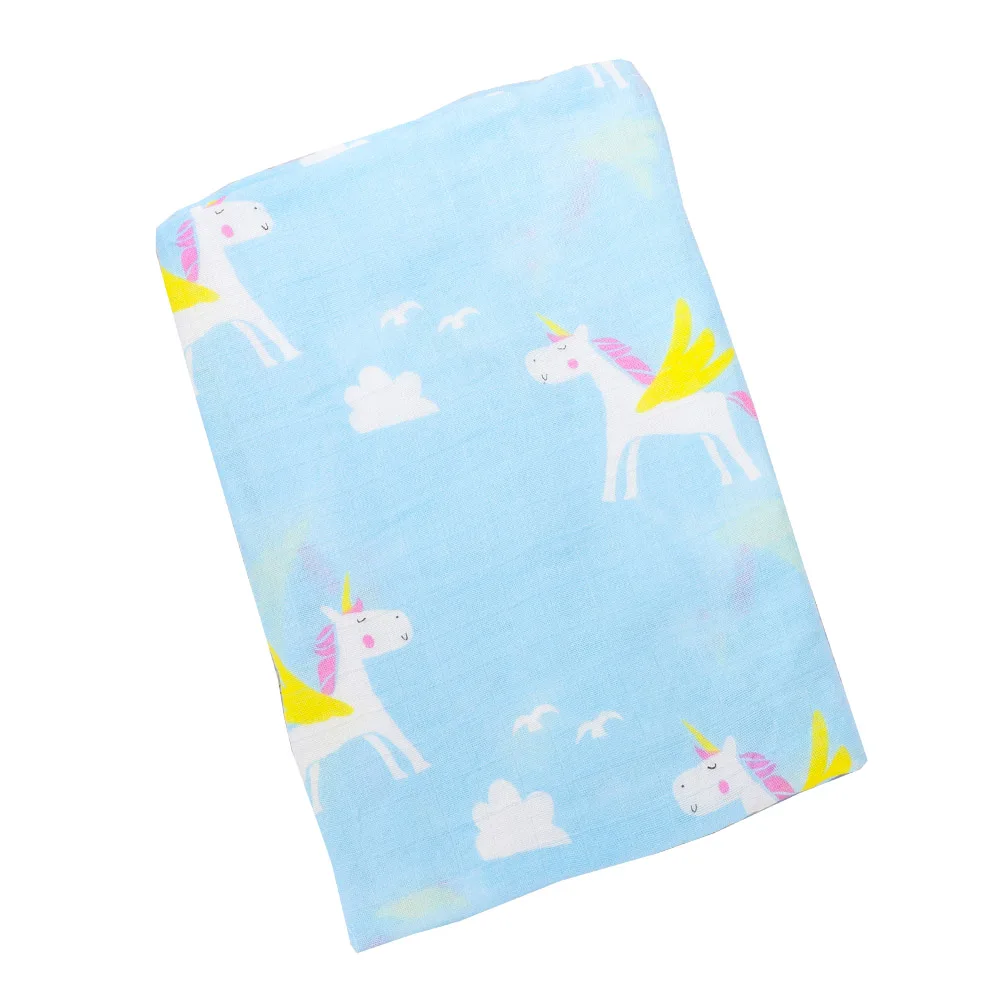 Детское Пеленальное Одеяло с рисунком единорога фламинго чехол для коляски