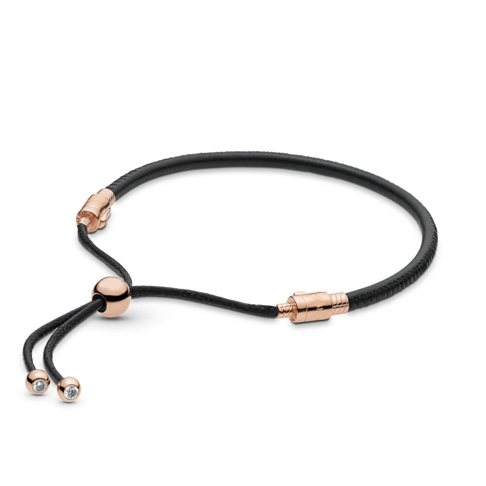 Новые Аутентичные стерлингового серебра 925 скользящие тканые кожаные Подвески