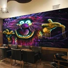 Самоклеящиеся обои на заказ 3D Ручная роспись граффити креативные фото фрески рестурант Настенная картина для кафе декорация фона