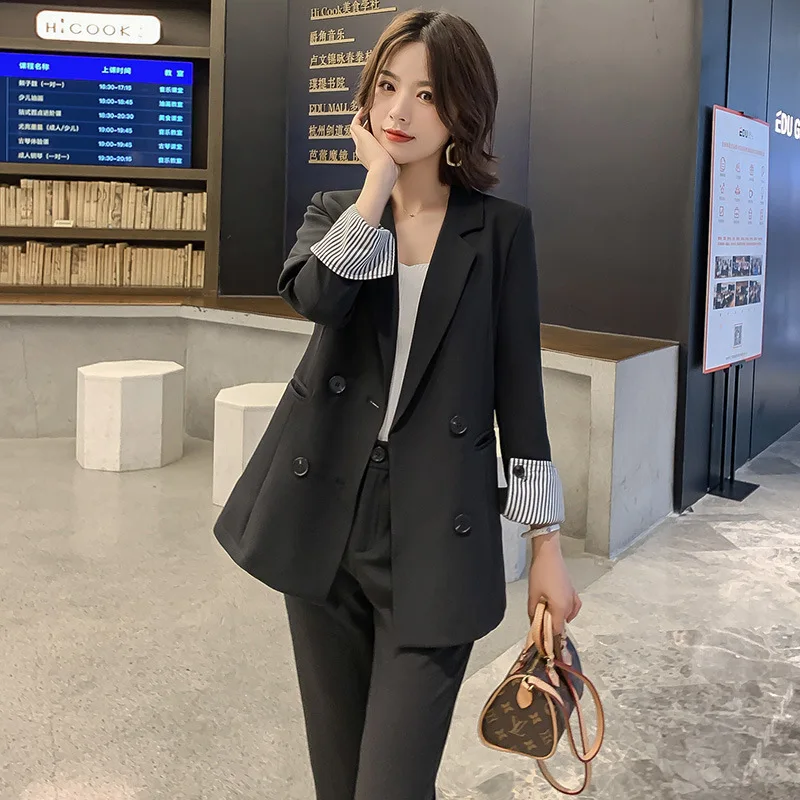 Элегантный длинный женский блейзер с пуговицами Женская однотонная куртка