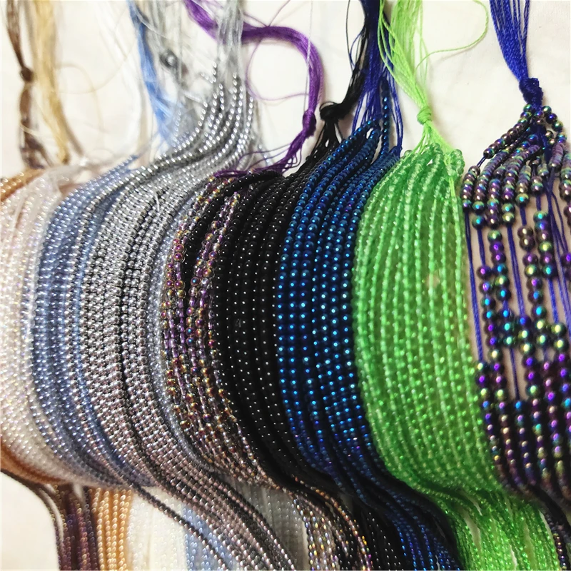 Круглые перфорированные шарики высокого качества 2 мм стеклянные бусины с