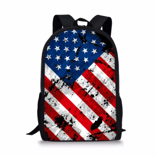 

Classic UK USA Flag Backpack Primary Children Kids Bagpack Elementary Art Painting American Flag Schoolbag Rucksack Personalized