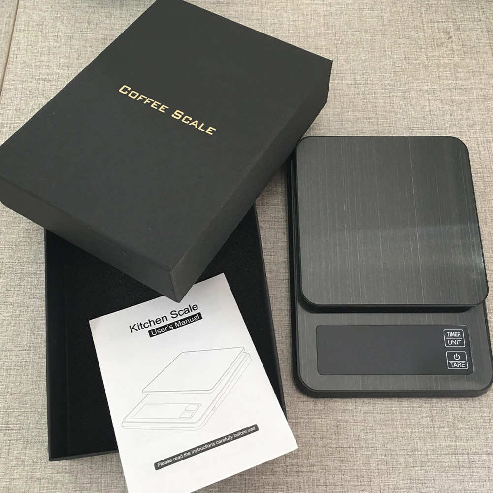 

Household Drip Coffee Electronic Scales Kitchen Scale with Timer Measuring Food for Household Kitchen Easy Supplies
