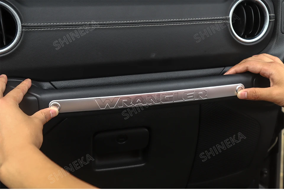 Внутренние молдинги для Jeep Wrangler JL+ Co-pilot центральной консоли ручка полосы отделка, наклейки аксессуары для Jeep Wrangler