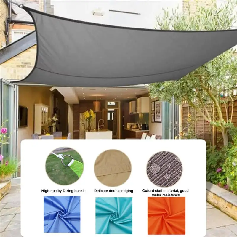 

Rectangle Sun Shade Sail Canopy Tent 200x300cm Outdoor Sun Shade Sail Cloth UV Block Sunshade Fabric Awning Shelter for Garden