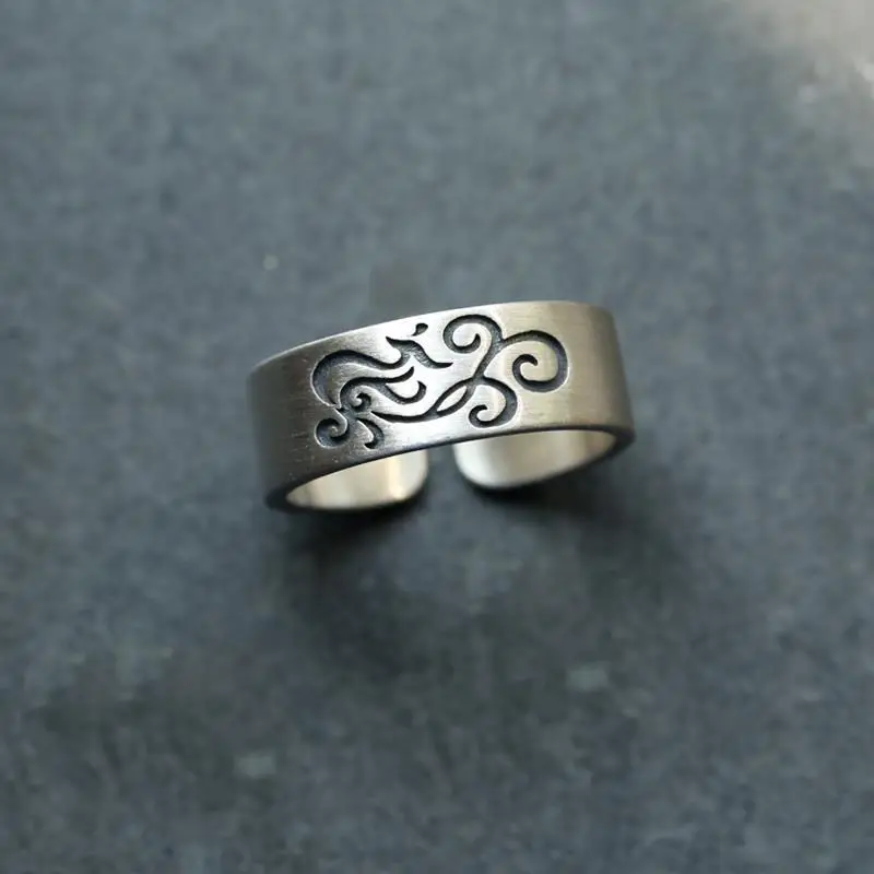 [Тотем Феникса.]. Винтажное женское кольцо ручной работы из тайского серебра |