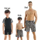 Новое поступление, семейные парные летние мужские и детские леопардовые трусы для Отца и Сына, купальный костюм, комплект для купания, наряды